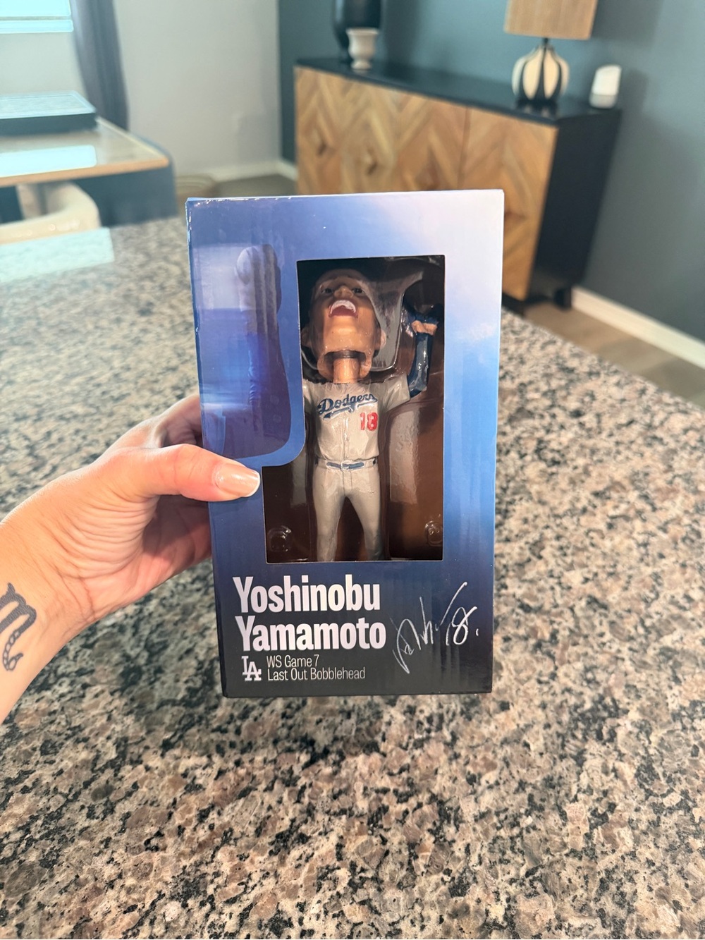 Yoshinobu Yamamoto Dodgers WS Game 7 Last Out Bobblehead NIB